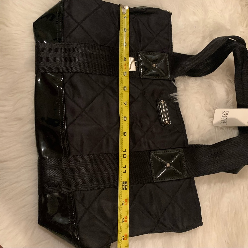 Patent Leather Black Quilted Bag by Franco Sarto - Picture 5 of 6